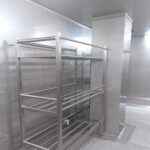 Impercold internal column element for structural support in modular cold rooms.