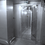 Flexible PVC hanging strip door, designed for Impercold cold rooms with easy opening and thermal insulation.