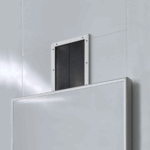 Rail slot installed on Impercold cold room panel, for the insertion of ceiling sliding systems.