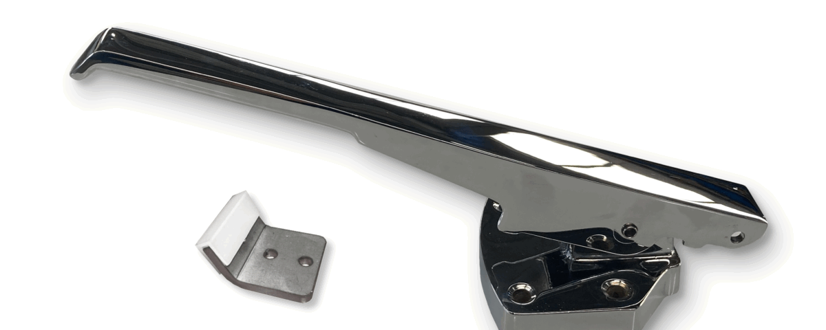 Verchromter Impercold Innenhebelgriff, konzipiert für Kühlraumtüren mit ergonomischer und robuster Funktionalität.