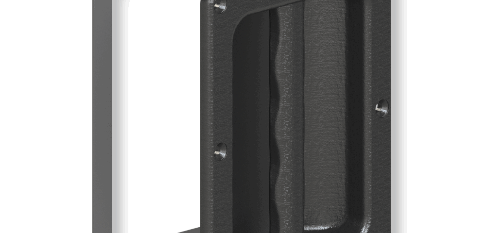 Schwarzer Impercold Innengriff für Schiebetüren, ideal für Kühlzellen und professionelle Umgebungen.