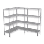 Impercold combined plastic and aluminum shelving for cold rooms, durable and lightweight.