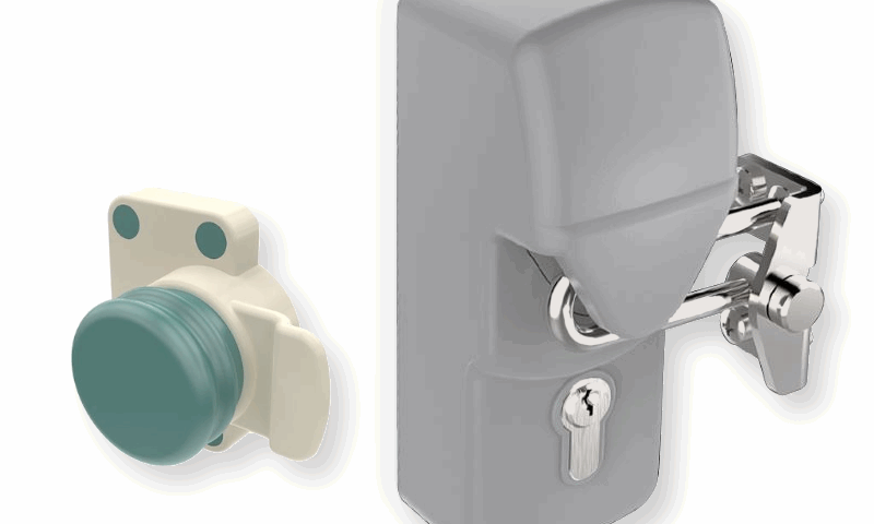 Schiebetürschloss Modell 9500 mit Innendrücker.