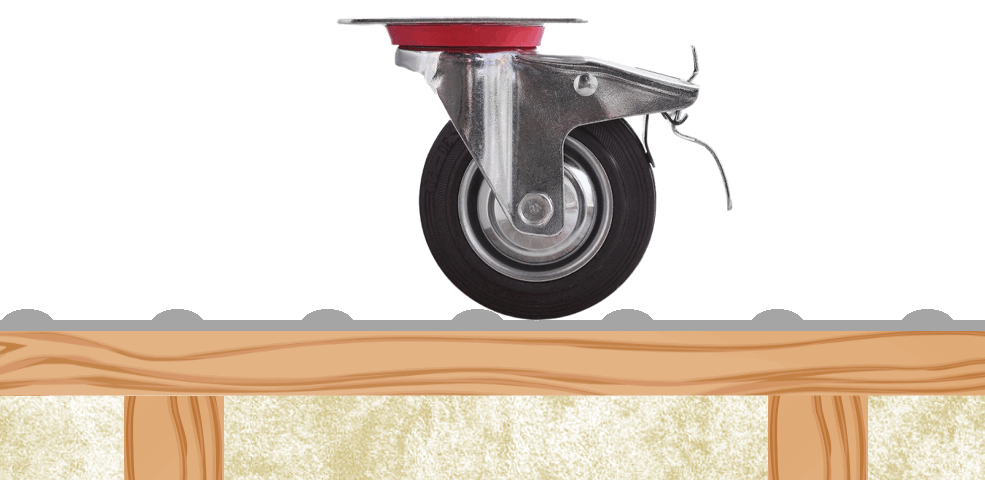 Impercold light embossed floor types, non-slip and resistant surface for industrial and refrigerated environments.